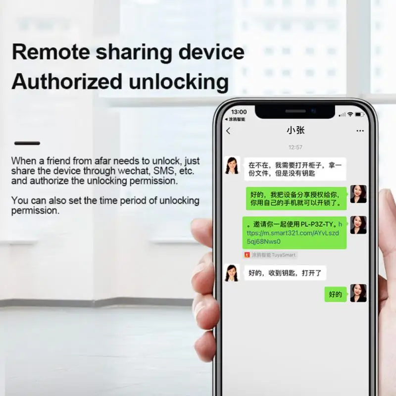 

Black Fingerprint Lock Waterproof Smart Home Tuya App Anti-theft Cabinet Lock App Remote Authorization Smart Lock Security Lock