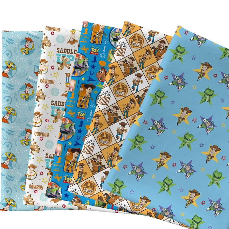 45X145cm movie toy story character Print Polyester fabric cotton DIY cloth Material Handmade F2514