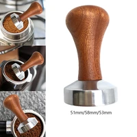 515358mm coffee tamper food grade coffee tamper leveler wooden handle coffee distributor for coffee maker coffeeware