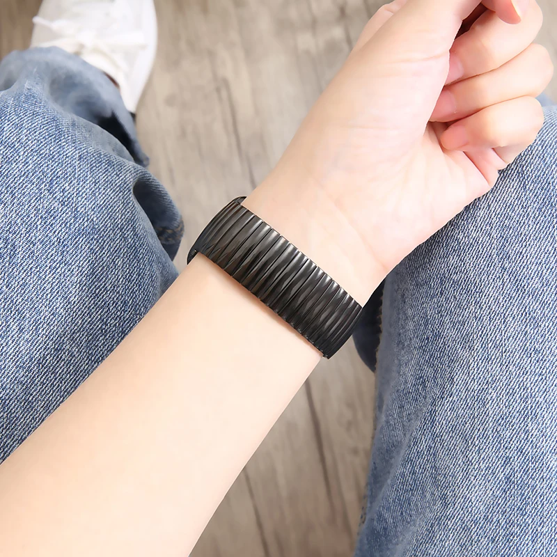 Polished Elastic Watch Strap for Huawei Watch Gt 2 42mm 46mm Stainless Steel Band 20mm 22mm for Samsung Galaxy Watch 3 41mm 45mm