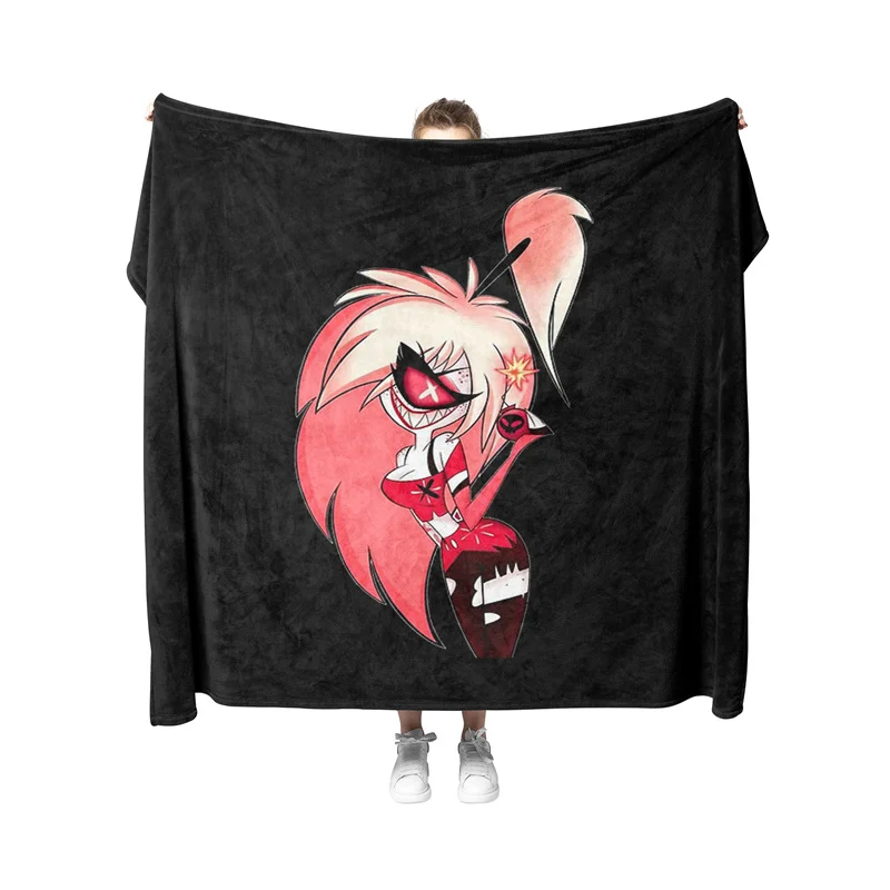 Gaslight Gatekeep Girlboss Hazbin Hotel Cherri Bomb плед одеяло для женщин мужчин девочек мальчиков детей домашних животных собак кошек диван-кровать