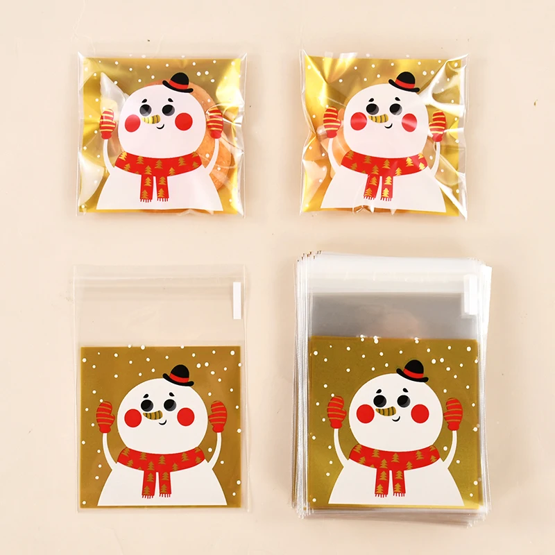 

100 шт., пластиковые упаковочные пакеты в виде печенья