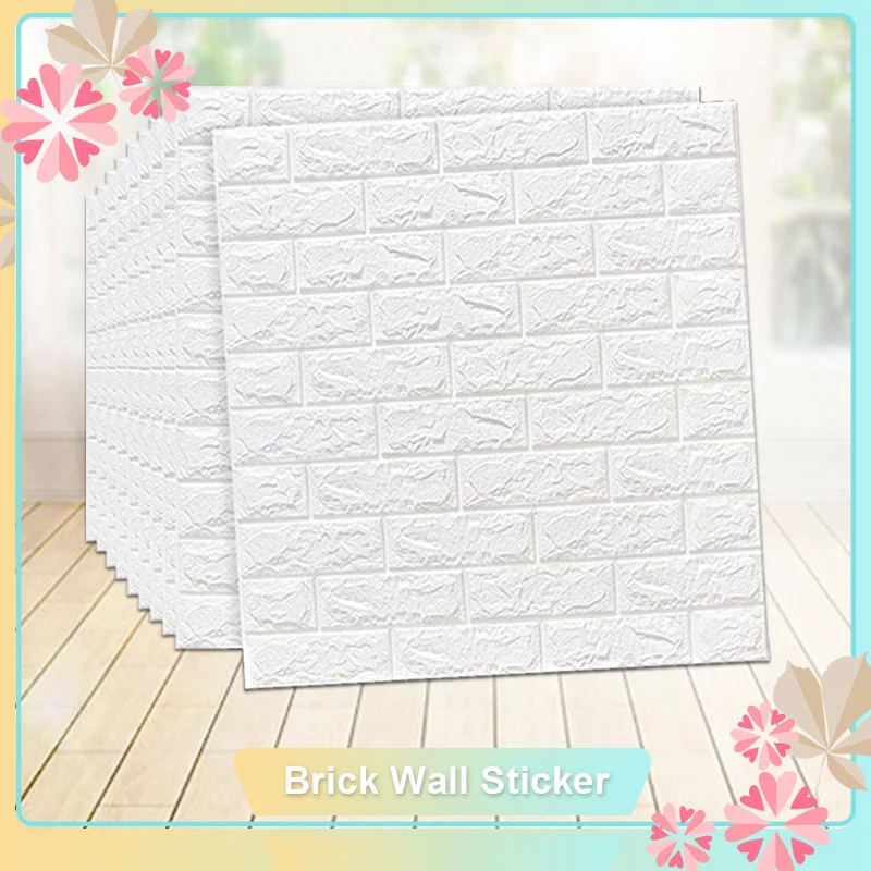

3D Wall Stickers Imitation Brick Bedroom Decor Panel Self-adhesive Wallpaper for Living Room Kitchen TV Backdrop Home Decoration