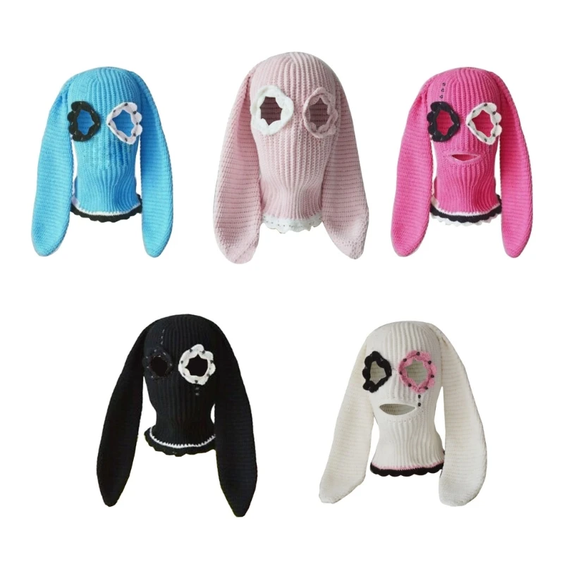 

Балаклава для Хэллоуина, длинная шапка BunnyEar, Балаклава с кроличьими ушками BunnyBalaclava