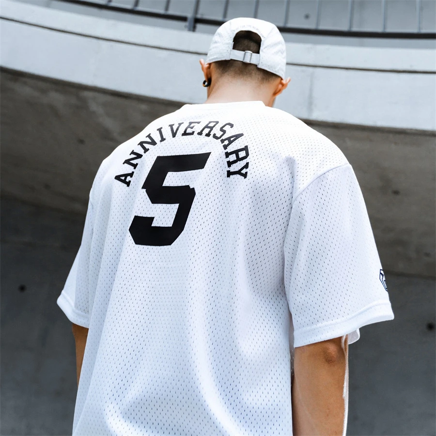 

Новая летняя футболка для бега большого размера Мужская свободная повседневная сетчатая Мужская футболка с коротким рукавом для уличного ...