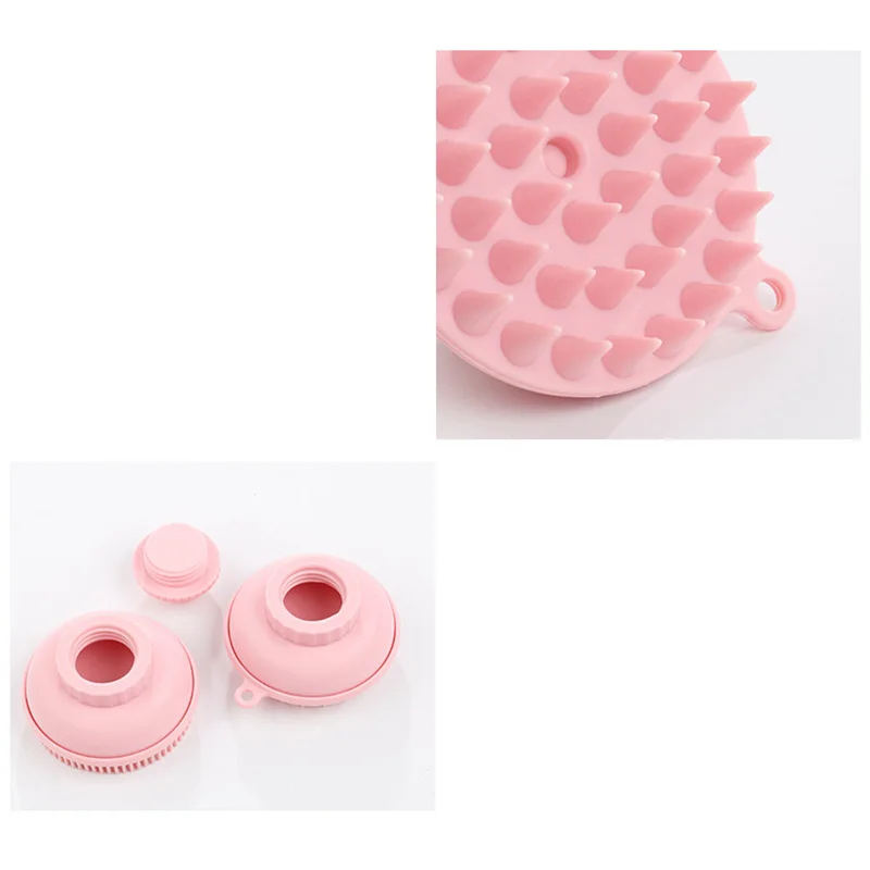 

Двухсторонняя силиконовая щетка для шампуня, многофункциональная Массажная щетка для душа, Профессиональные Товары для отшелушивания тел...