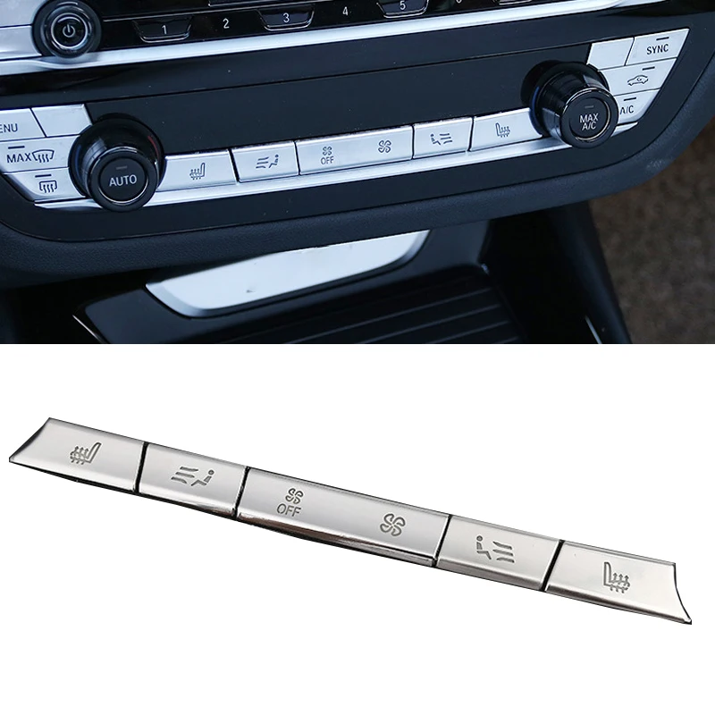 

Electroplate Car Central Control Air Conditioning Volume Button Sticker Decoration Trim For BMW X3 X4 G01 G02 G08 Auto Accessory
