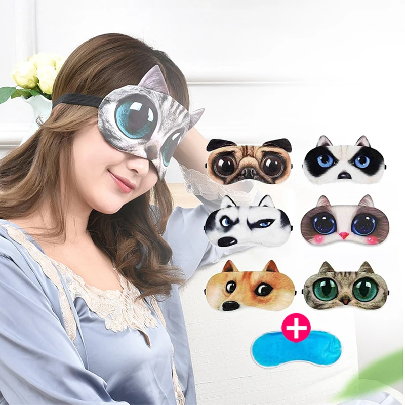 

Lovely Sleep Mask Ice Hot Compress Breathable Relieve Fatigue Sleeping Eye Mask With Gel Ice Bag Eyes Relax Eye Cover Eyeshade