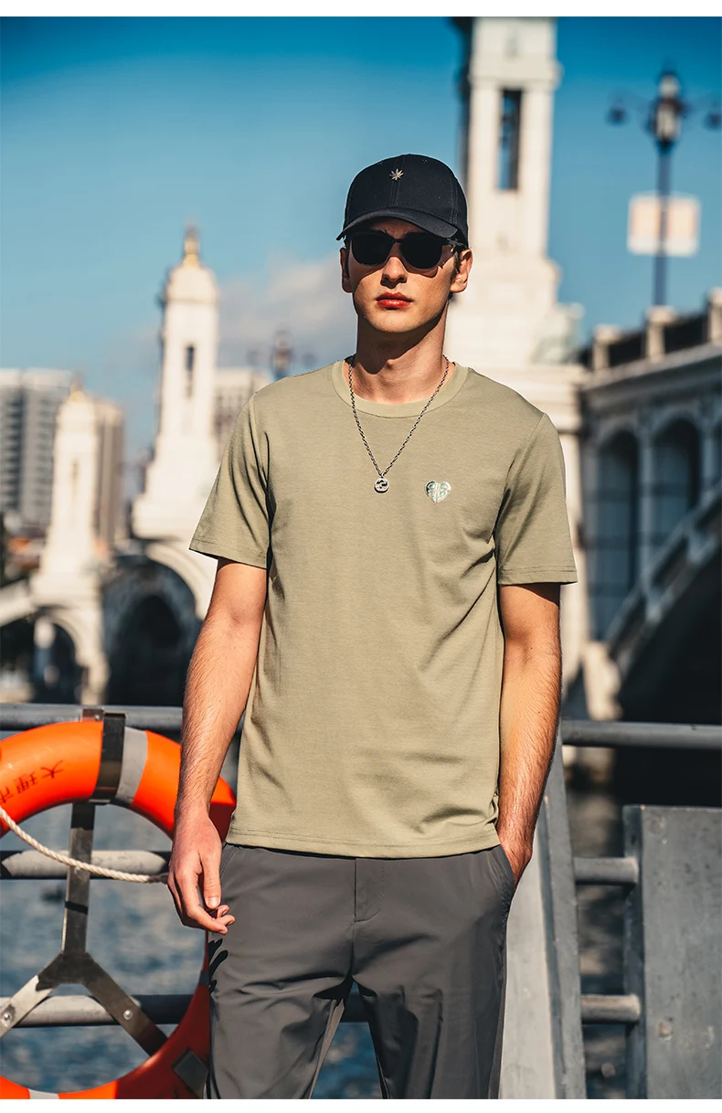 

Y0099, Новинка лета 2023, Мужская простая футболка с принтом Love и коротким рукавом