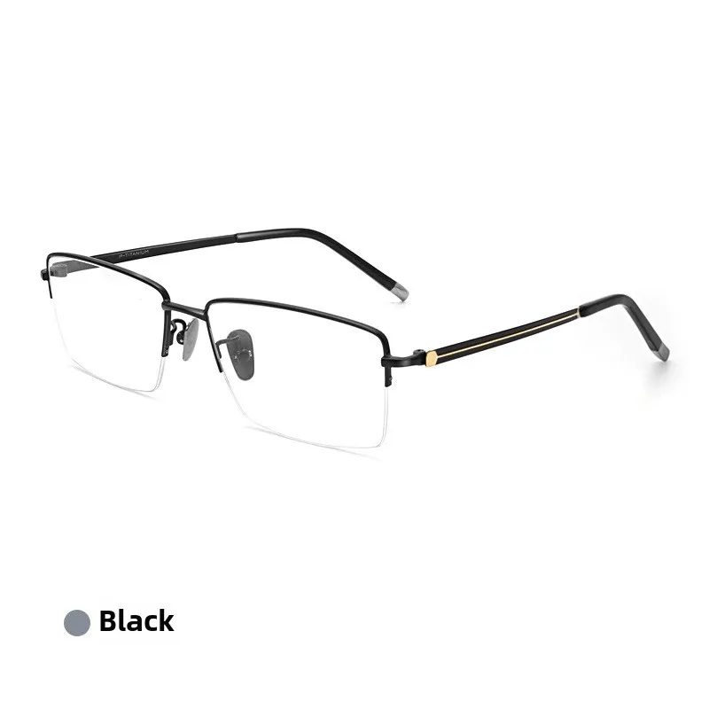 Оправа для очков из чистого титана бизнеса Сверхлегкие полупрозрачные очки без