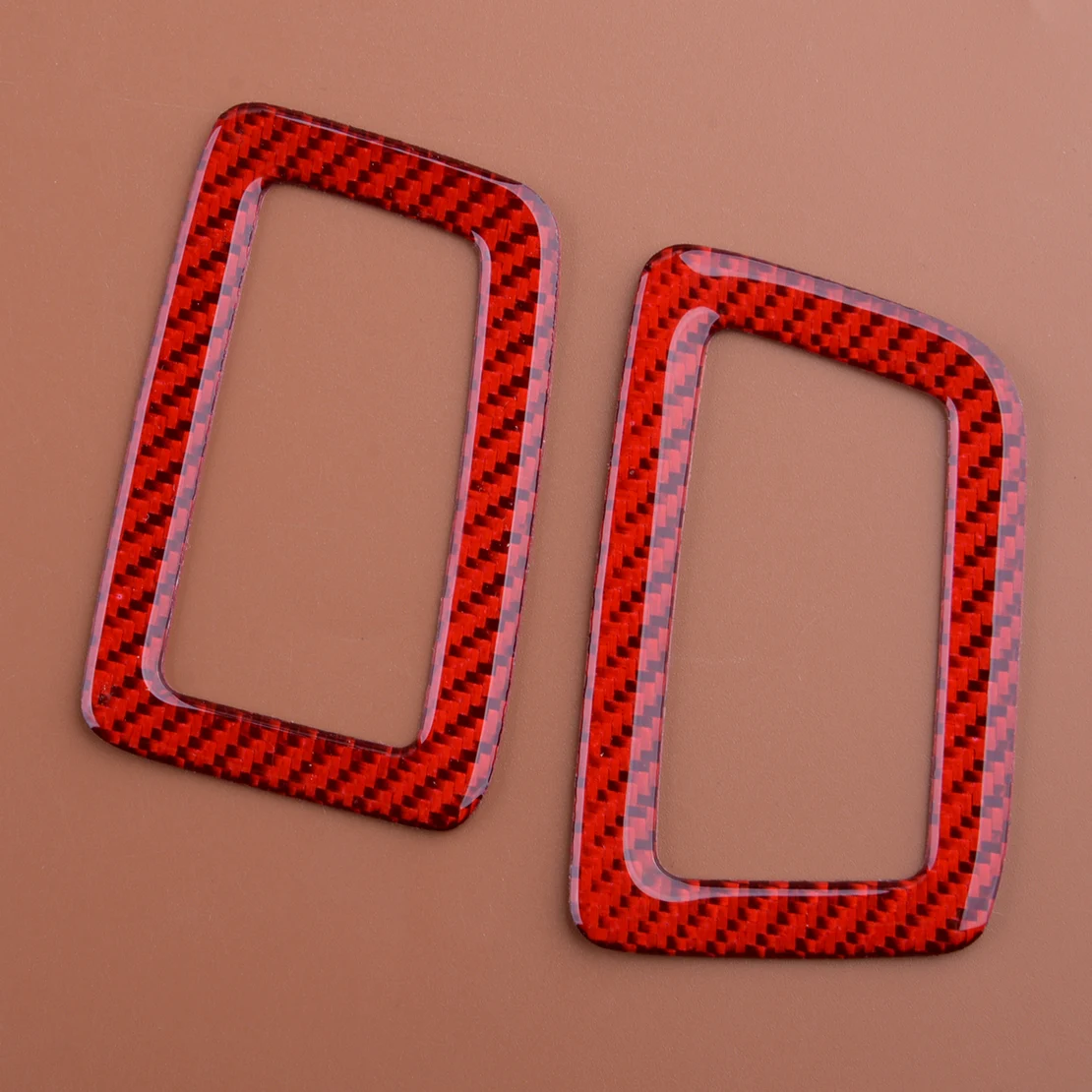 

2 шт., передняя левая и правая накладки на воздуховод автомобиля Honda Accord 2013, 2014, 2015, 2016, 2017, красное углеродное волокно