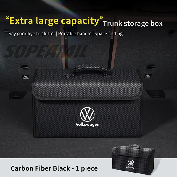 

Ящик для хранения багажника автомобиля, органайзер, складная сумка для хранения, сумка для уборки Volkswagen R Line GTI Tiguan Touareg Passat Arteon Golf Magotan