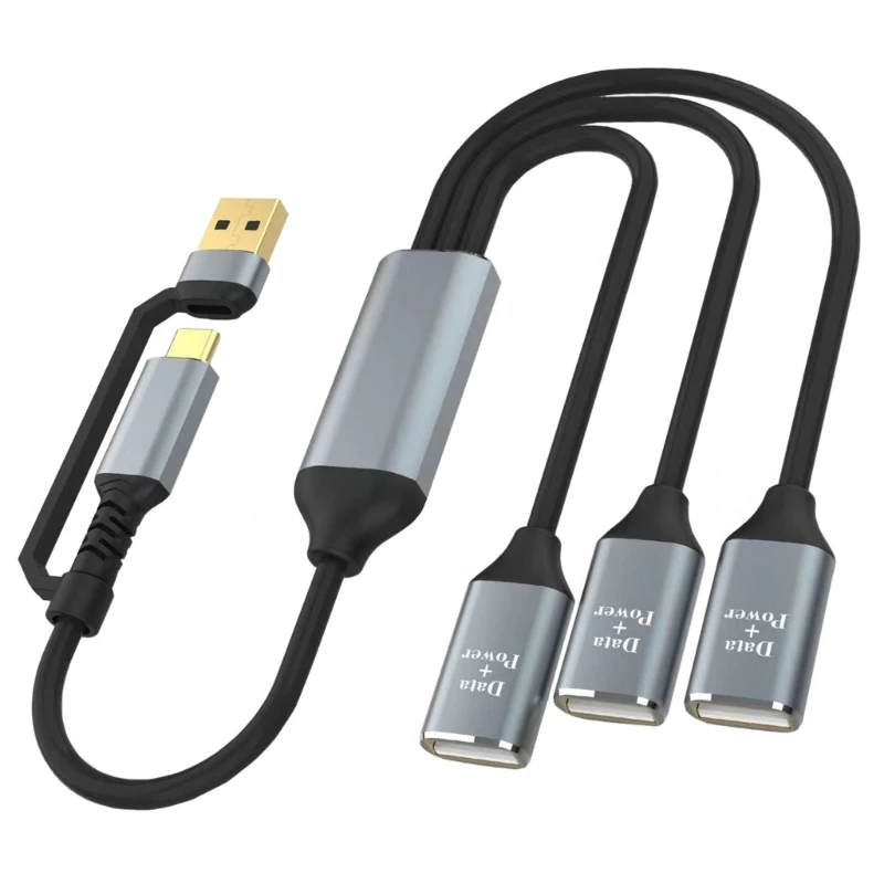 

USB C/USB Multi Charging Cable 3 in1 Multiple Cord USB 2.0 Multi Cable with Type C Port for Phones Tablets QXNF