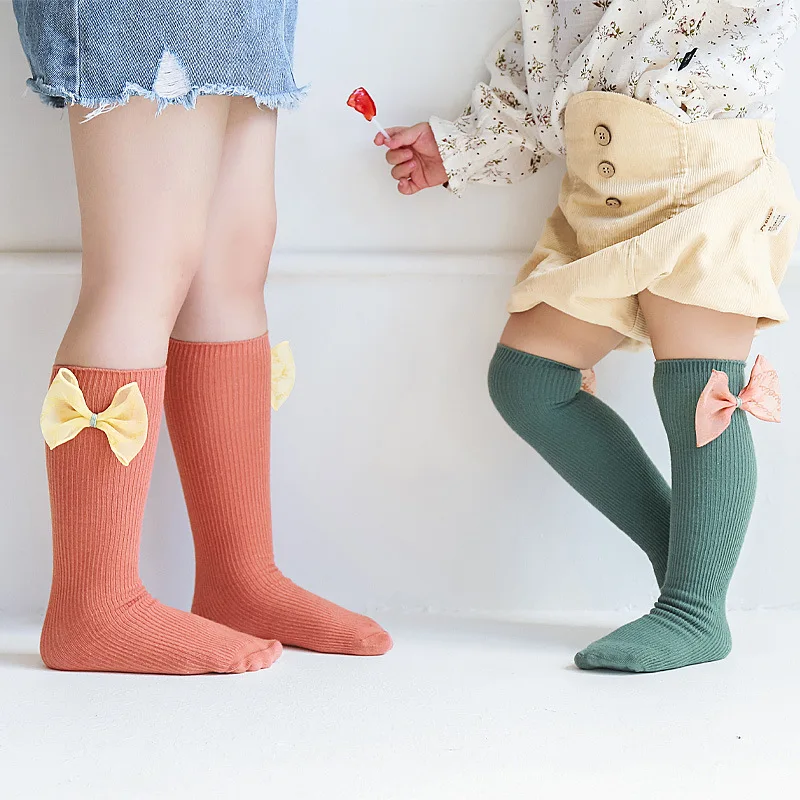 

Spring and Summer New Children's Socks Solid Color Baby High Socks Girls Comfortable Material Socks Baby Girl Tights