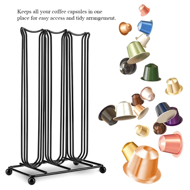 

Coffee Capsule Holder Tower Stand For 42 Nespresso Capsules Storage Shelves Rack Pod Holder Stable Base Coffee Tools