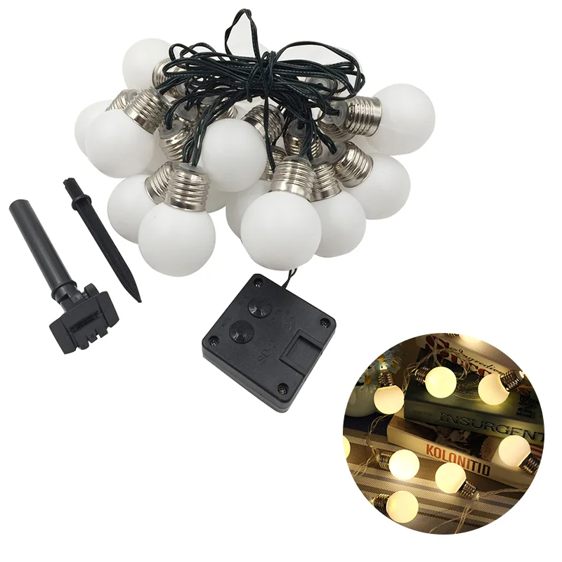 

Солнечная лампочка с круглыми лампочками, длинная струна с 10 лампочками для сада, внутреннего дворика (теплый белый)