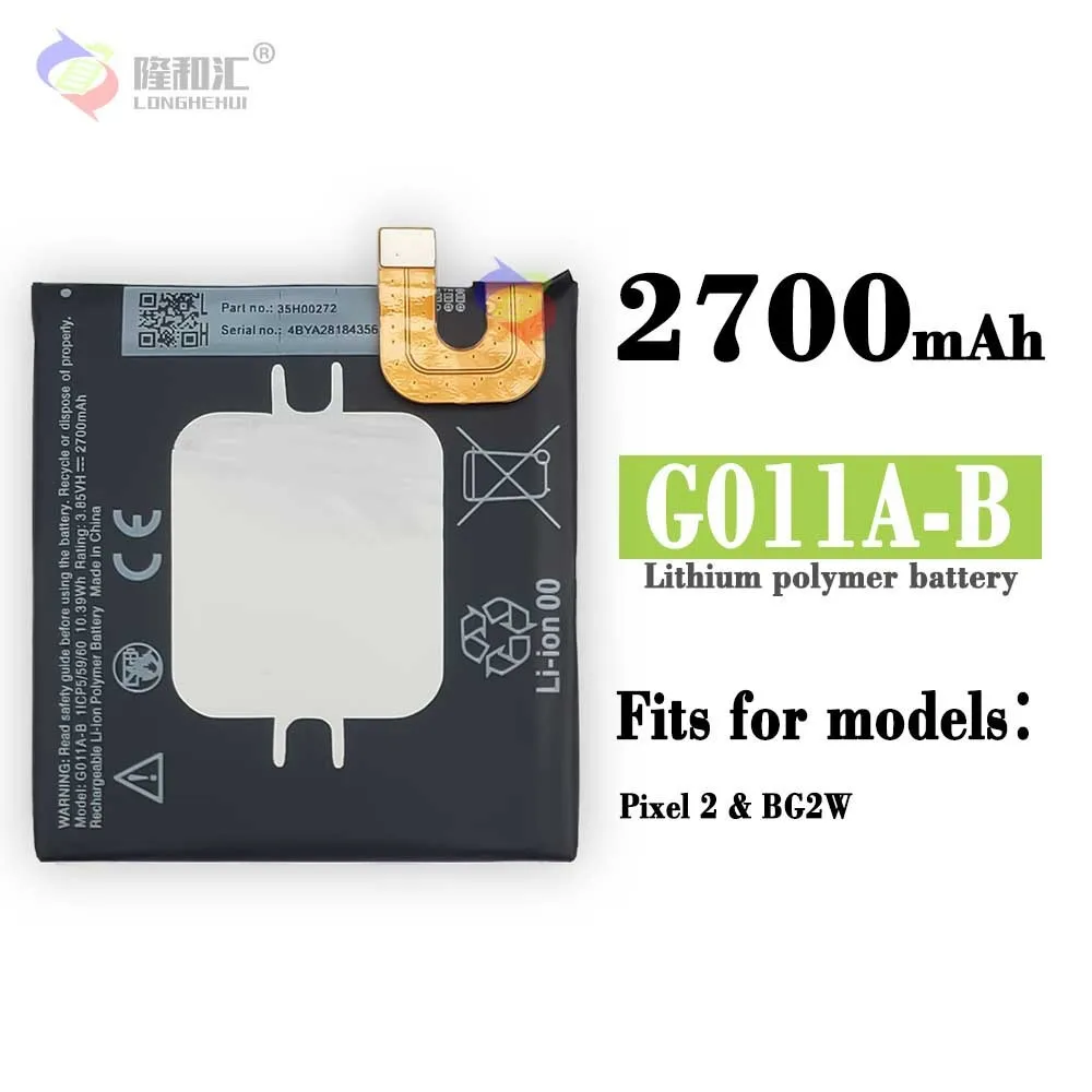 

Original battery 2700mAh BG2W G011A-B Mobile Phone Replacement Battery For Google Pixel 2 Pixel 2 Li-ion Polymer Batteries