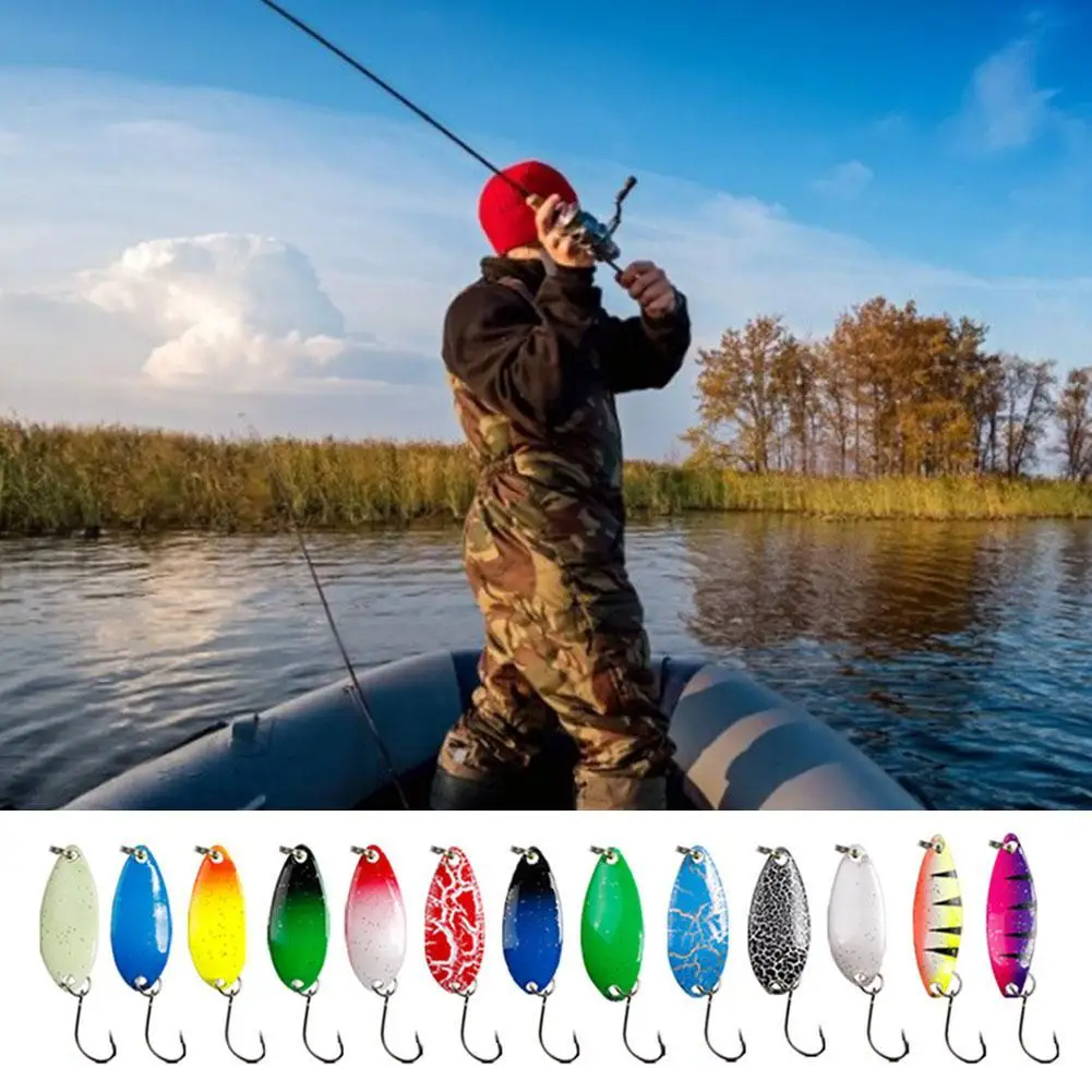 New 43pcs Fishing Spoon Bait Set With Carbon Steel Hook Sequins Fishing Lure Suitable For Seawater Freshwater enlarge