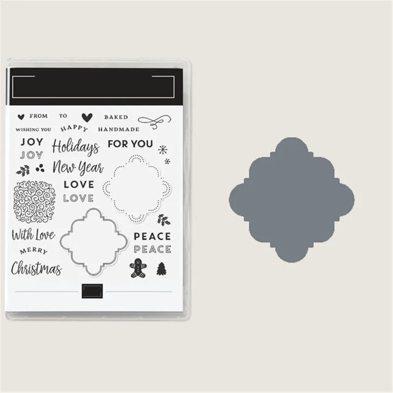 

Block Metal Cutting Die And Clear Stamps For Album Scrapbooking Material Crafts Supplies Greeting Card Stencils New