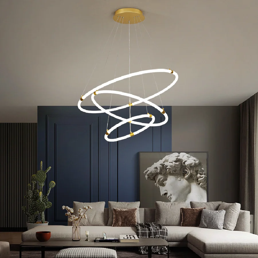 

Modern simple creative led chandelier living room bedroom dining table chandelier kitchen home decoration interior lighting
