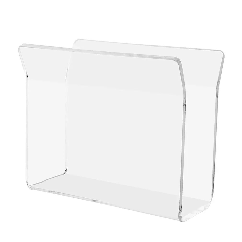 

Napkin Holder Clear Acrylic Stand Tabletop Transparent Freestanding Dispenser Organizer Kitchen Restaurant Bar Accessories