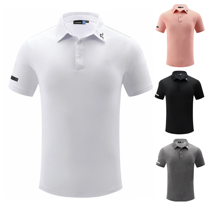 

Одежда для гольфа мужская футболка с коротким рукавом быстросохнущая дышащая повседневная универсальная рубашка поло топ Гольф Джерси