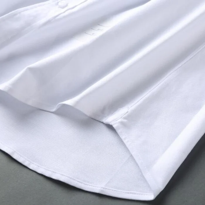 TB Shirts Men New Shirts Black Striped Men Slim Long Sleeve Casual Shirt Turn Down Collar Oxford White Men's Clothing