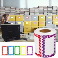 colorful border name labels self adhesive name tag stickers with perforated line color coding labels for school office home