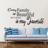 every family is beautiful quotes wall stickers removable vinyl decals for bedroom livingroom decor murals wallpaper hj1417