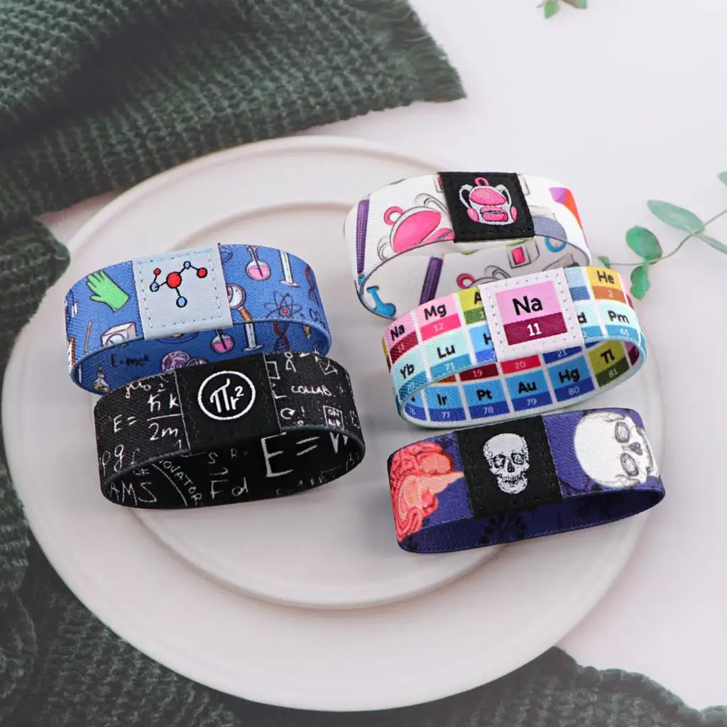 

Chemical Element Stretch Wristband Bracelet Women Men Bracelets on Hand Bangles With Designer Charms Jewelry Accessories