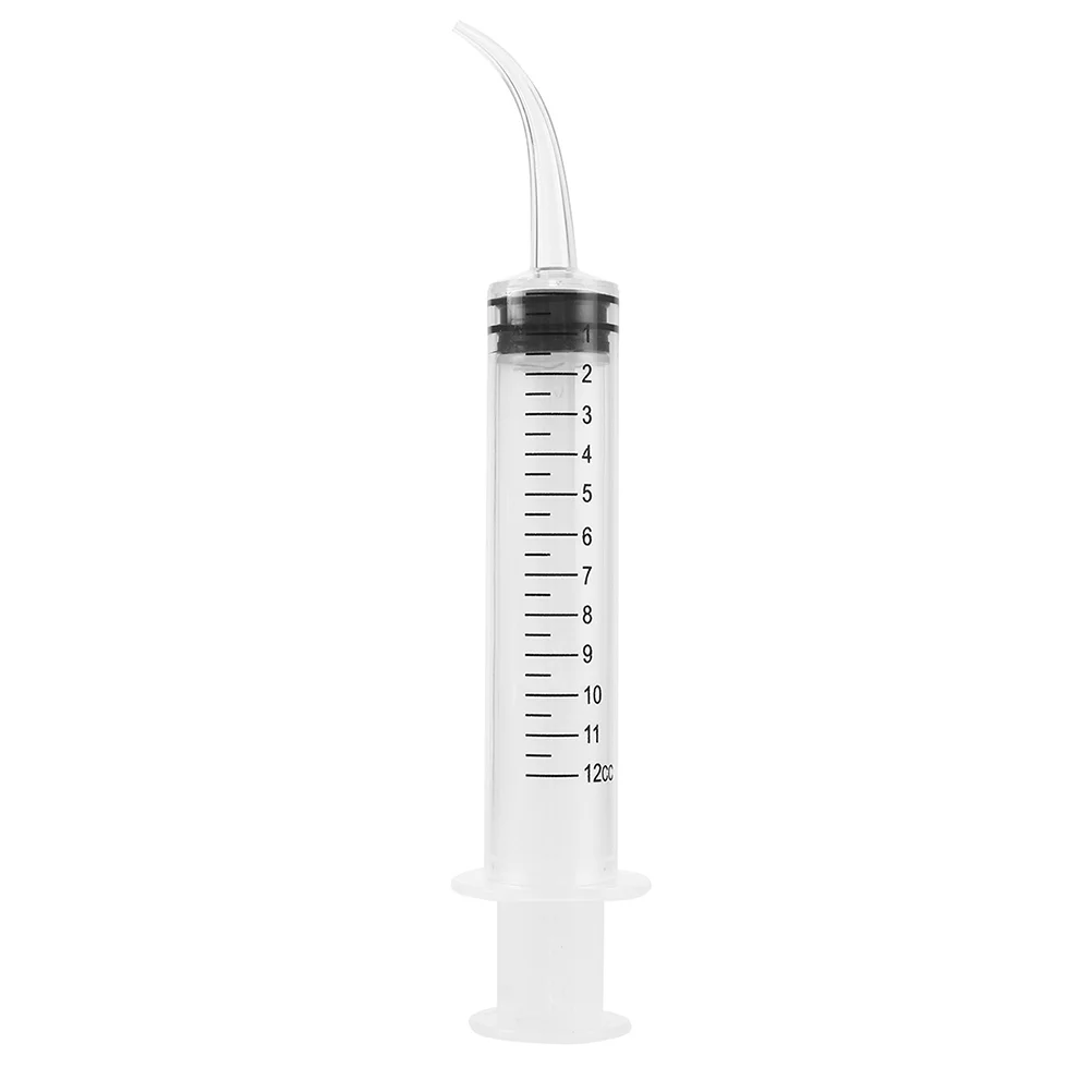 

6pcs Syringe Practical Bend Head Irrigation Disposable Accessory Teeth Syringe