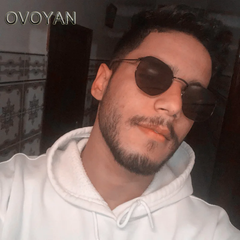 

OVOYAN Polygon Sunglasses Men 2022 High Quality Eyewear Women/Men Vintage Brand Glasses Men Mirror Lentes De Sol Mujer uv400