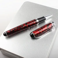 jinhao rollerball pen luxury metal ballpoint pen silver clip 0 7mm black refill 5pcs blue refill roller pen choose