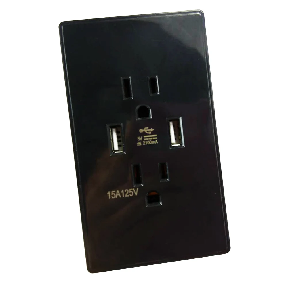 Switches Socket Panel Home Charger Panel Cover Wall Switch Socket With USB 125V/15A Multi-function High Quality