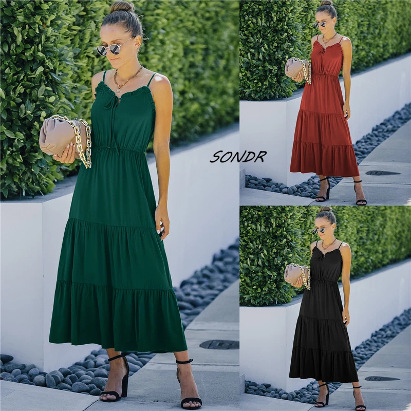 

Bohemian Long Dress Women Summer 2022 New Sexy Fashion Beach Style Plus Size Dress