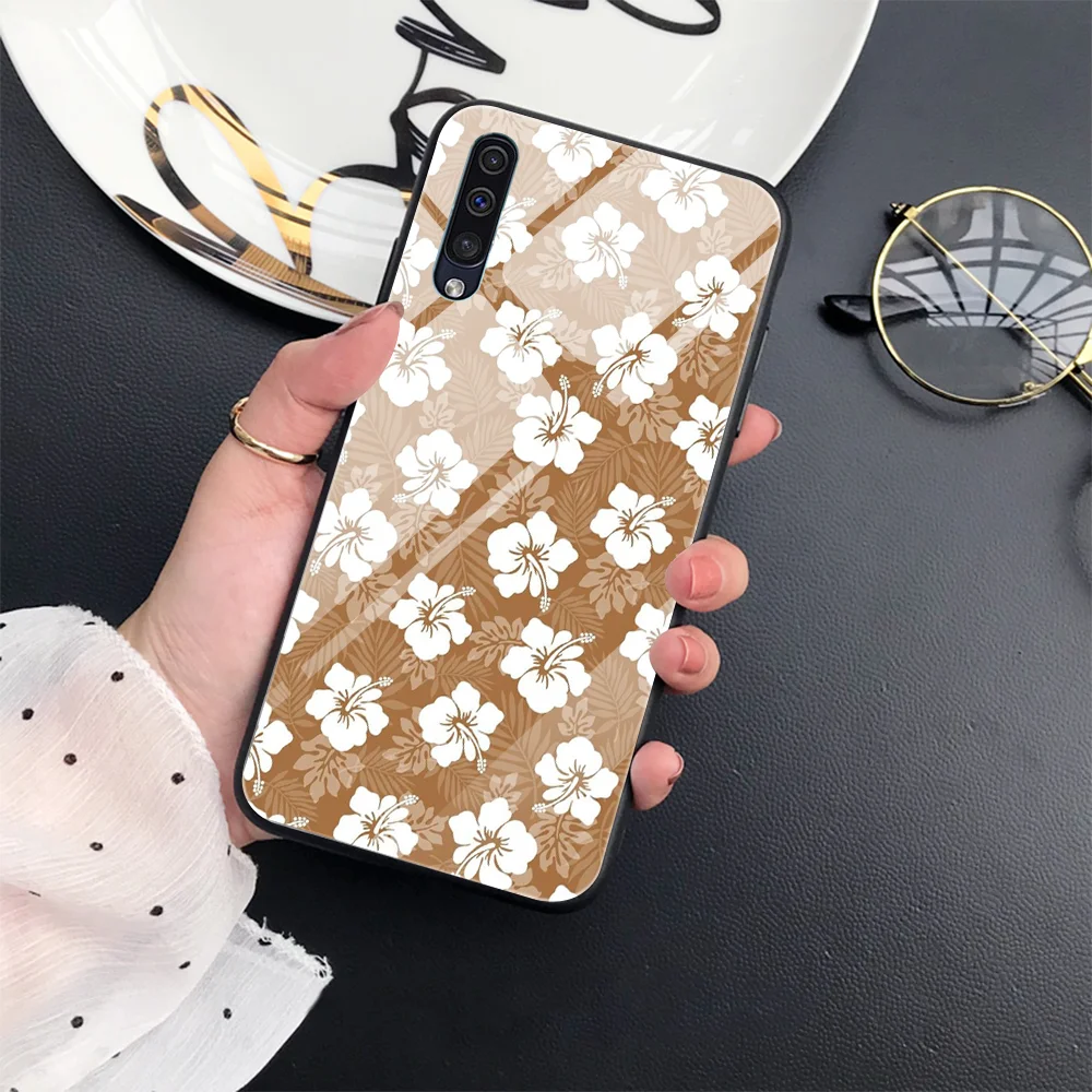 

Daisy Flowers Glass Phone Case for Samsung Galaxy A52 A12 A71 S10 S21Ultra M40S A20S A51 A13 5G S21Plus S20FE Shell Cover Fundas