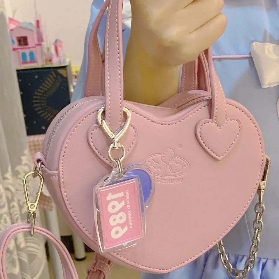 

Japanese Lolita Handbag For Girls Small Cell Phone Womens Shoulder Bag Female Kawaii Cute Heart Crossbody Bag Women 2022
