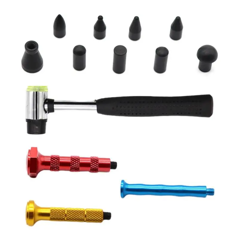 

Car Dent Repair Hammer Multi-head Hammer Car Dent Repair Tool Professional Dent Removal Kit With 9 Replacement Knockdown Pens