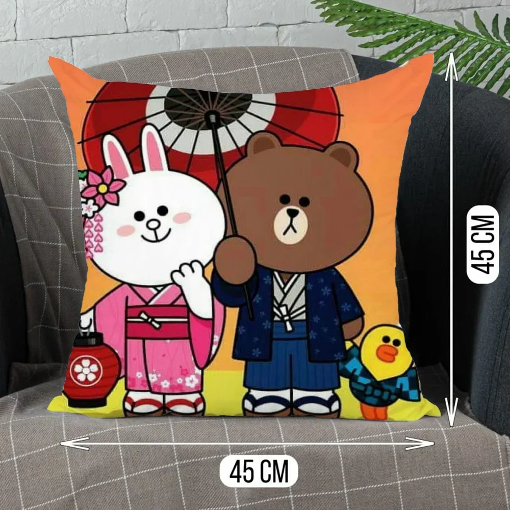 Декоративные Чехлы Для Подушек Brown Bear &amp Conys — Квадратные Наволочки Из Плюшевой