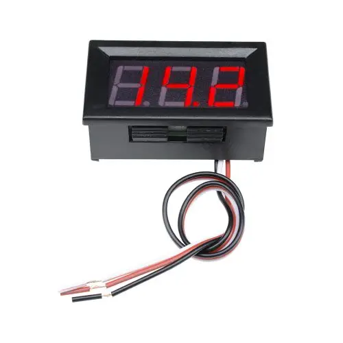 0.56 Inch DC 3-30V Digital Voltmeter Voltage Tester Gauge LED Display Volt Meter for Solar Battery Monitor Car Motor Panel Mount