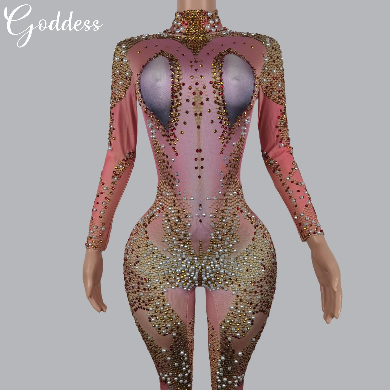 Элегантный роскошный женский сексуальный танцевальный боди с блестящими