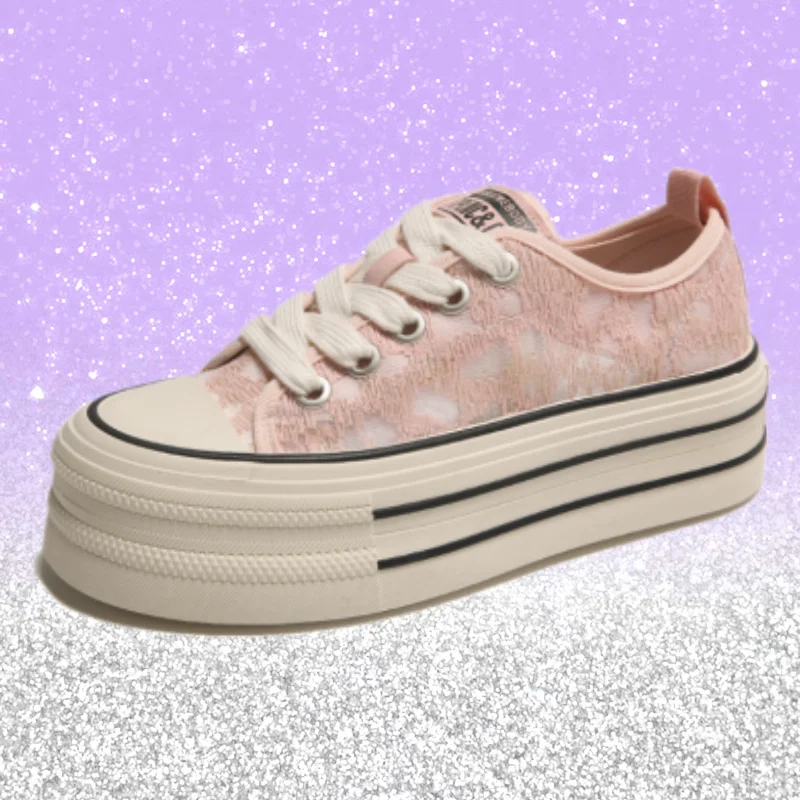 

Summer Shoes for Women 2023 New Mesh Breathable Ultra-thin Thick Bottom Canvas Footwears Fashion Casual Women Board Shoes Mujer