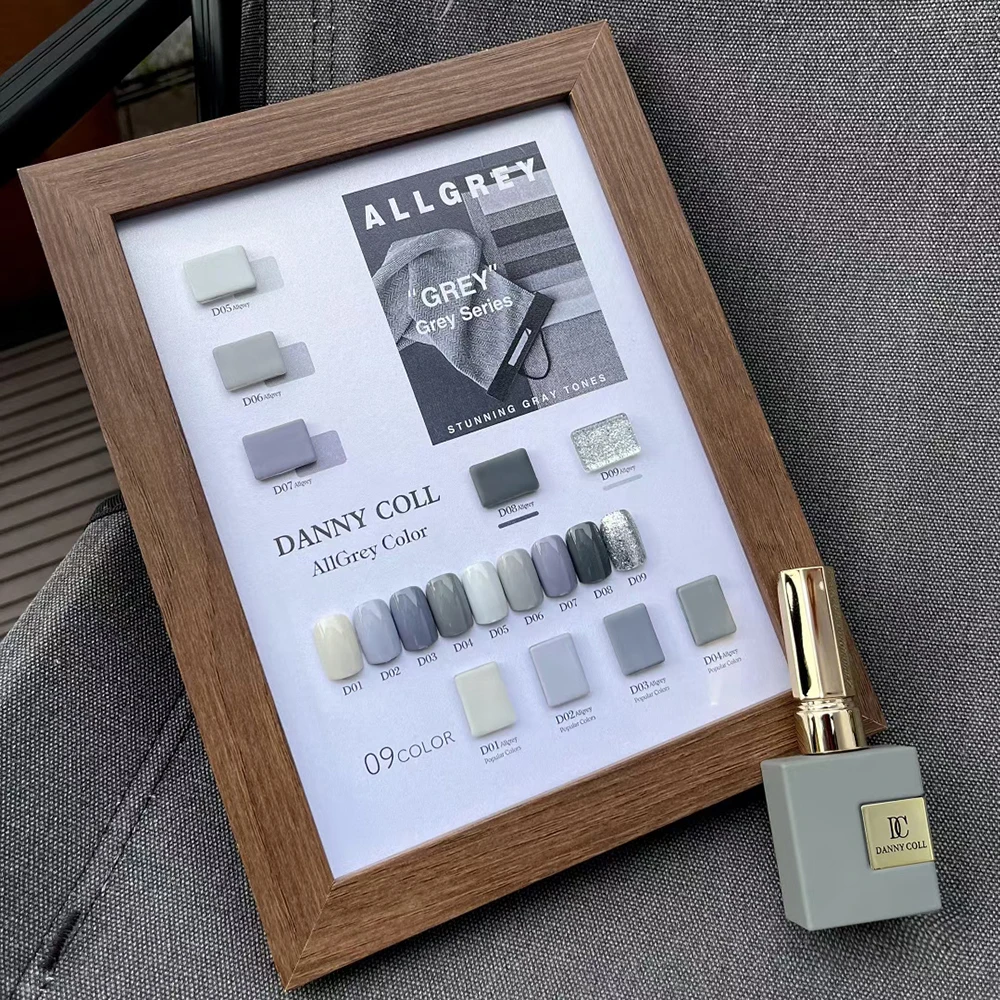 9 шт. серые флейты с цветной картой