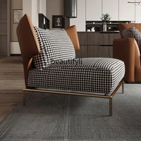 zq houndstooth sofa living room italian style minimalist casual couch single light luxury wingback chair