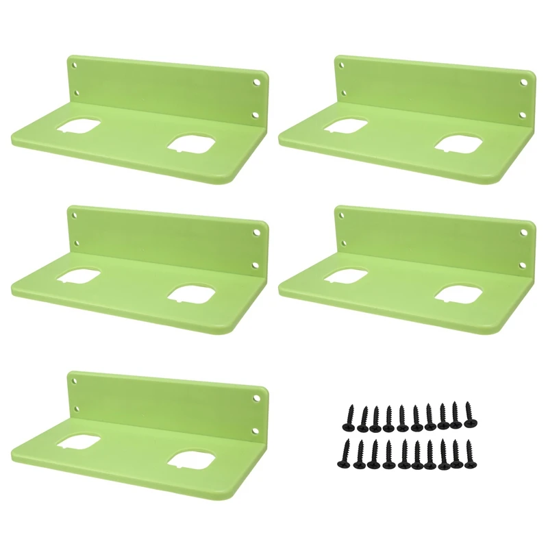 

Promotion! 5 Packs Tools Drill Mount Holder, For Ryobi 18V Tool Holder Dock Hanger With 20 Screws Screwdriver Bit Holders