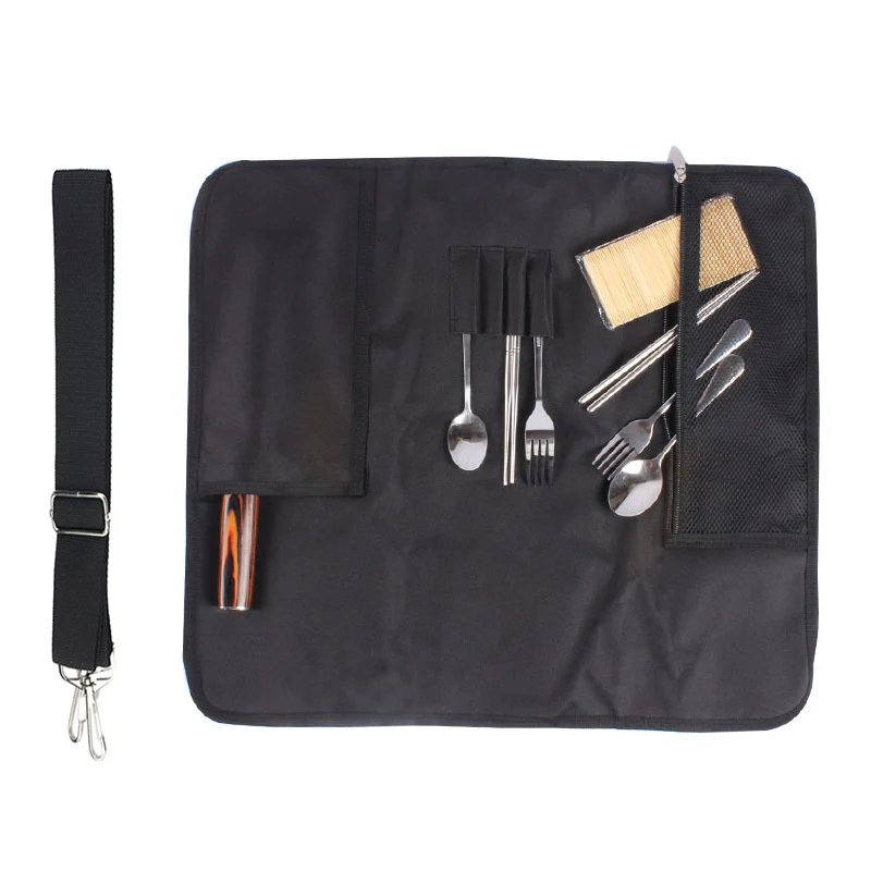 Профессиональная складная сумка для шеф-повара с 10 отделениями кухонная