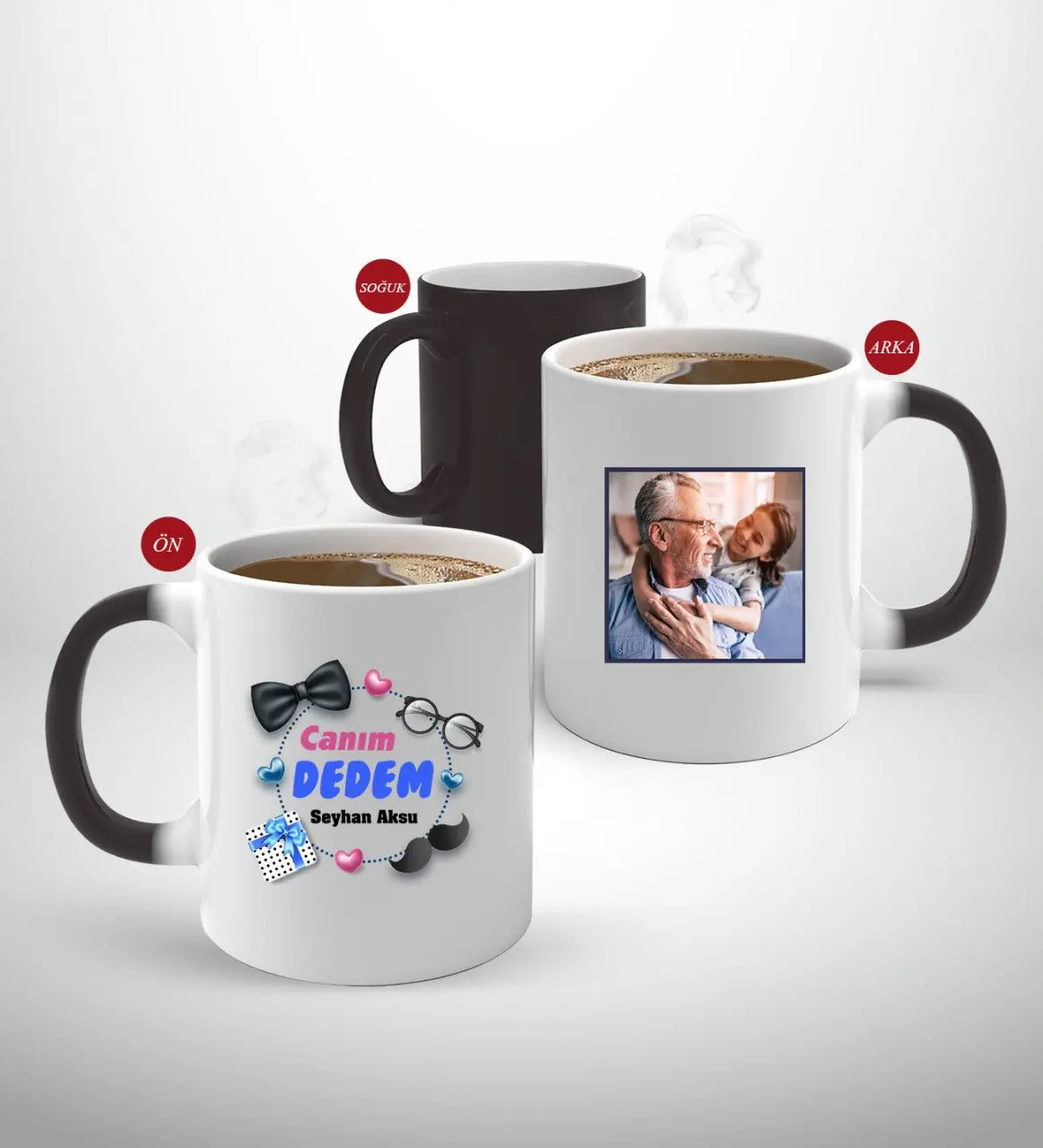 

Персонализированные дорогой Dedem дизайн фото волшебная кружка Bardak-1