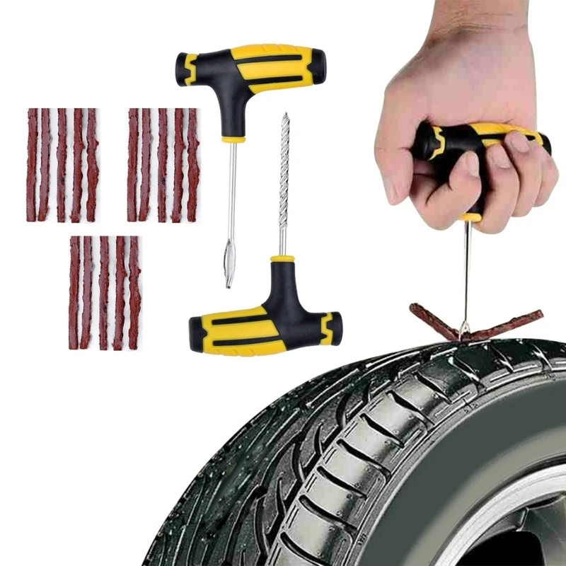 

Набор для ремонта проколов бескамерных шин Набор инструментов для ремонта проколов автомобиля, набор инструментов для аварийного