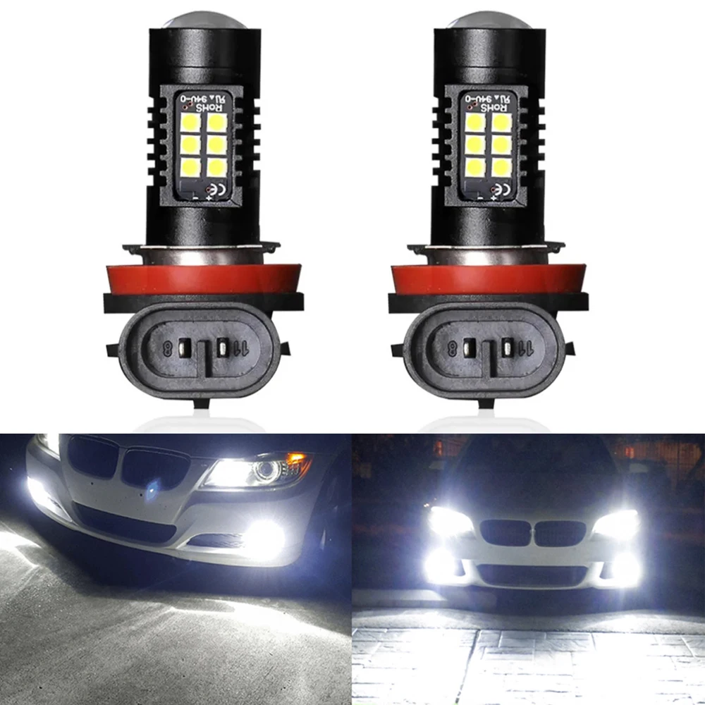 

2 шт., противотуманные фары H4 H8 H11 Led HB4 9006 HB3 9005 3030SMD 6000 лм K