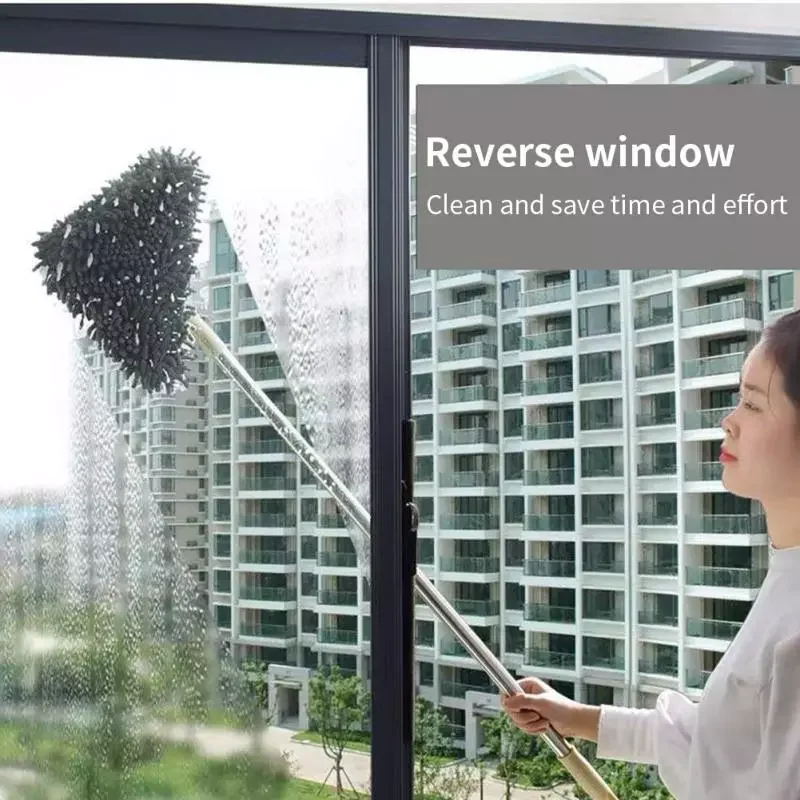 

NEW Triangle Mop For Washing Glass Ceiling Dust Cleaning Squeegee Kitchen Wall Flat Floors Windows Telescopic Wiper Brush Househ